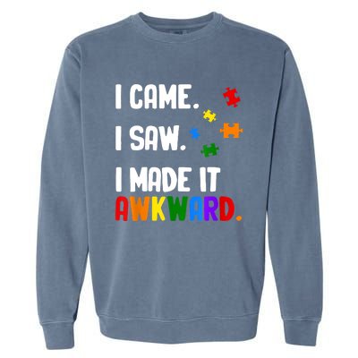 Autism Awareness Shirts Support Asperger Autistic Garment-Dyed Sweatshirt