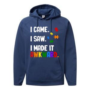 Autism Awareness Shirts Support Asperger Autistic Performance Fleece Hoodie