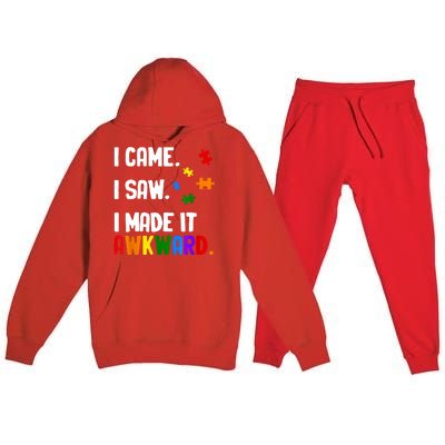 Autism Awareness Shirts Support Asperger Autistic Premium Hooded Sweatsuit Set