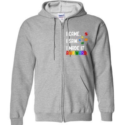 Autism Awareness Shirts Support Asperger Autistic Full Zip Hoodie