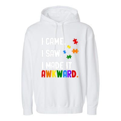 Autism Awareness Shirts Support Asperger Autistic Garment-Dyed Fleece Hoodie