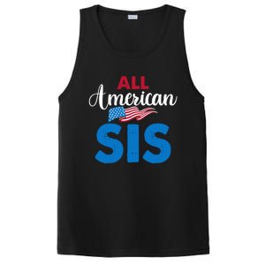 All American Sis 4th Of July Usa Flag Matching Family Great Gift PosiCharge Competitor Tank