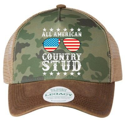 All American Stud Boy Country 4th of July USA Flag Gift Legacy Tie Dye Trucker Hat