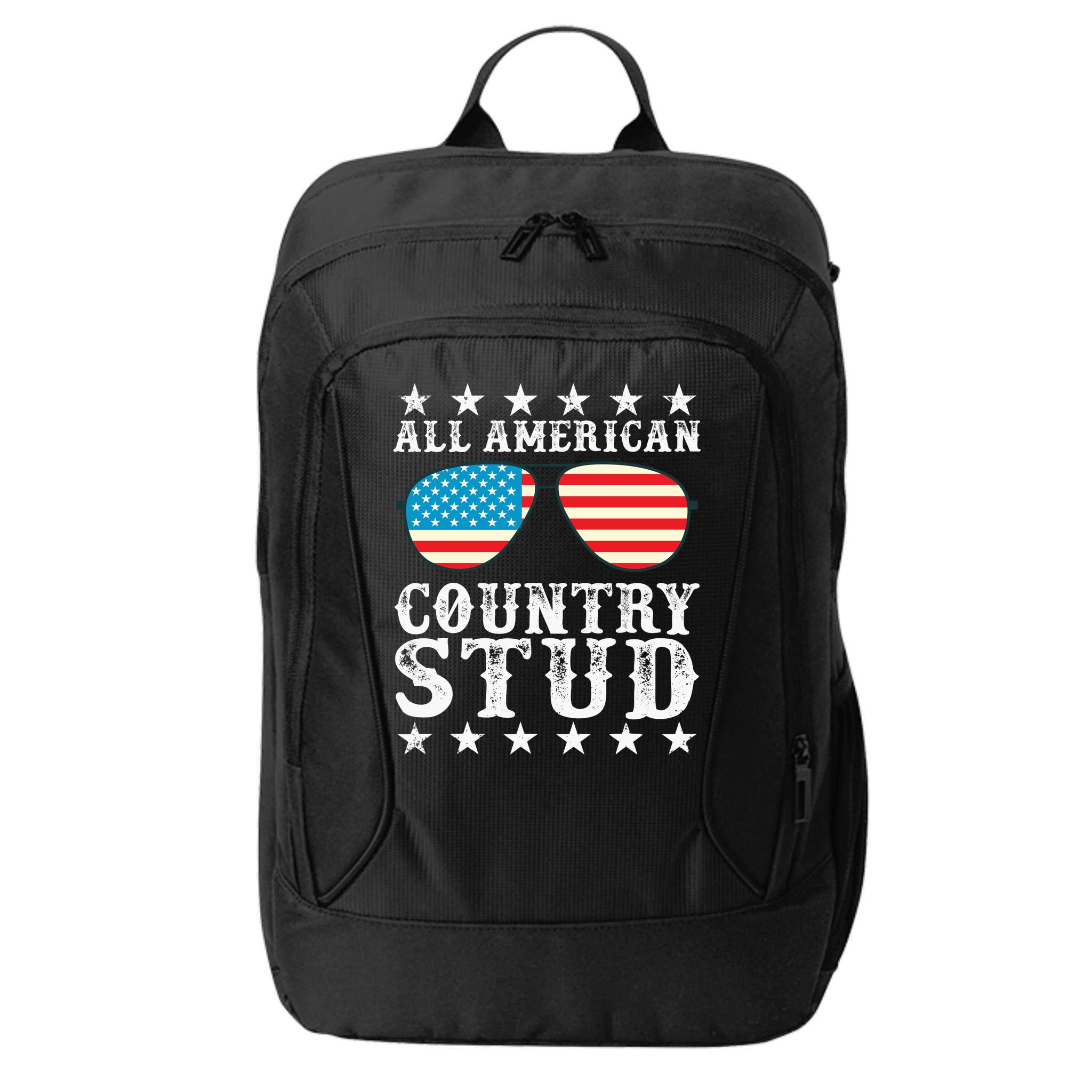 All American Stud Boy Country 4th of July USA Flag Gift City Backpack