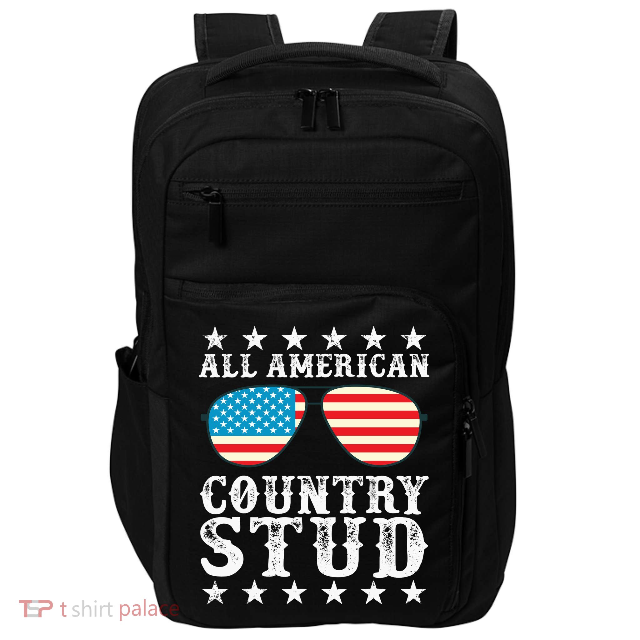 All American Stud Boy Country 4th of July USA Flag Gift Impact Tech Backpack