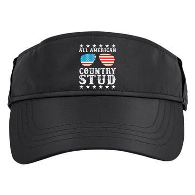 All American Stud Boy Country 4th of July USA Flag Gift Adult Drive Performance Visor