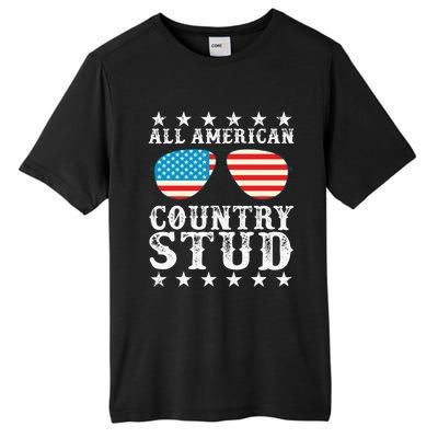 All American Stud Boy Country 4th of July USA Flag Gift Tall Fusion ChromaSoft Performance T-Shirt