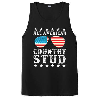 All American Stud Boy Country 4th of July USA Flag Gift PosiCharge Competitor Tank