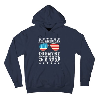 All American Stud Boy Country 4th of July USA Flag Gift Hoodie