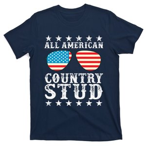 All American Stud Boy Country 4th of July USA Flag Gift T-Shirt