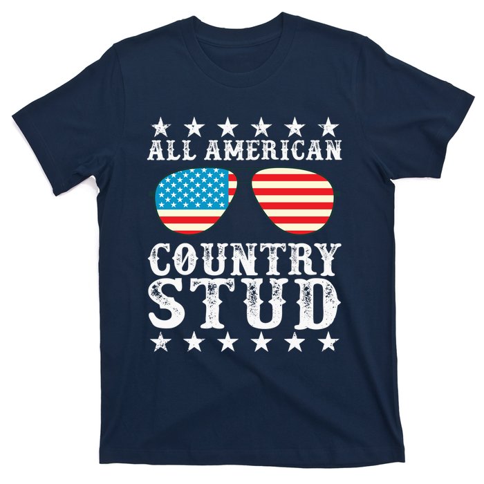 All American Stud Boy Country 4th of July USA Flag Gift T-Shirt