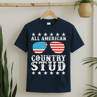 All American Stud Boy Country 4th of July USA Flag Gift T-Shirt