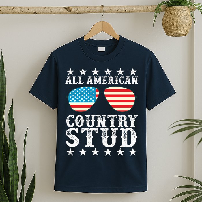 All American Stud Boy Country 4th of July USA Flag Gift T-Shirt