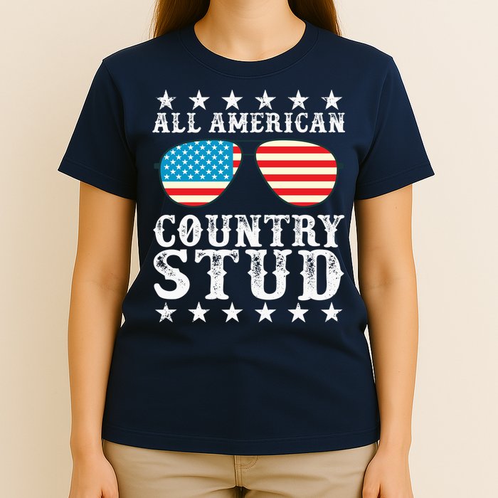 All American Stud Boy Country 4th of July USA Flag Gift T-Shirt