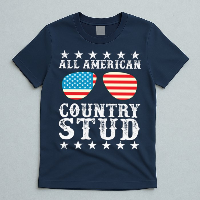 All American Stud Boy Country 4th of July USA Flag Gift T-Shirt