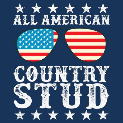 All American Stud Boy Country 4th of July USA Flag Gift T-Shirt