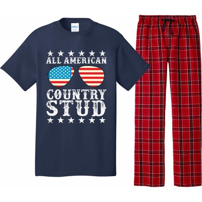 All American Stud Boy Country 4th of July USA Flag Gift Pajama Set