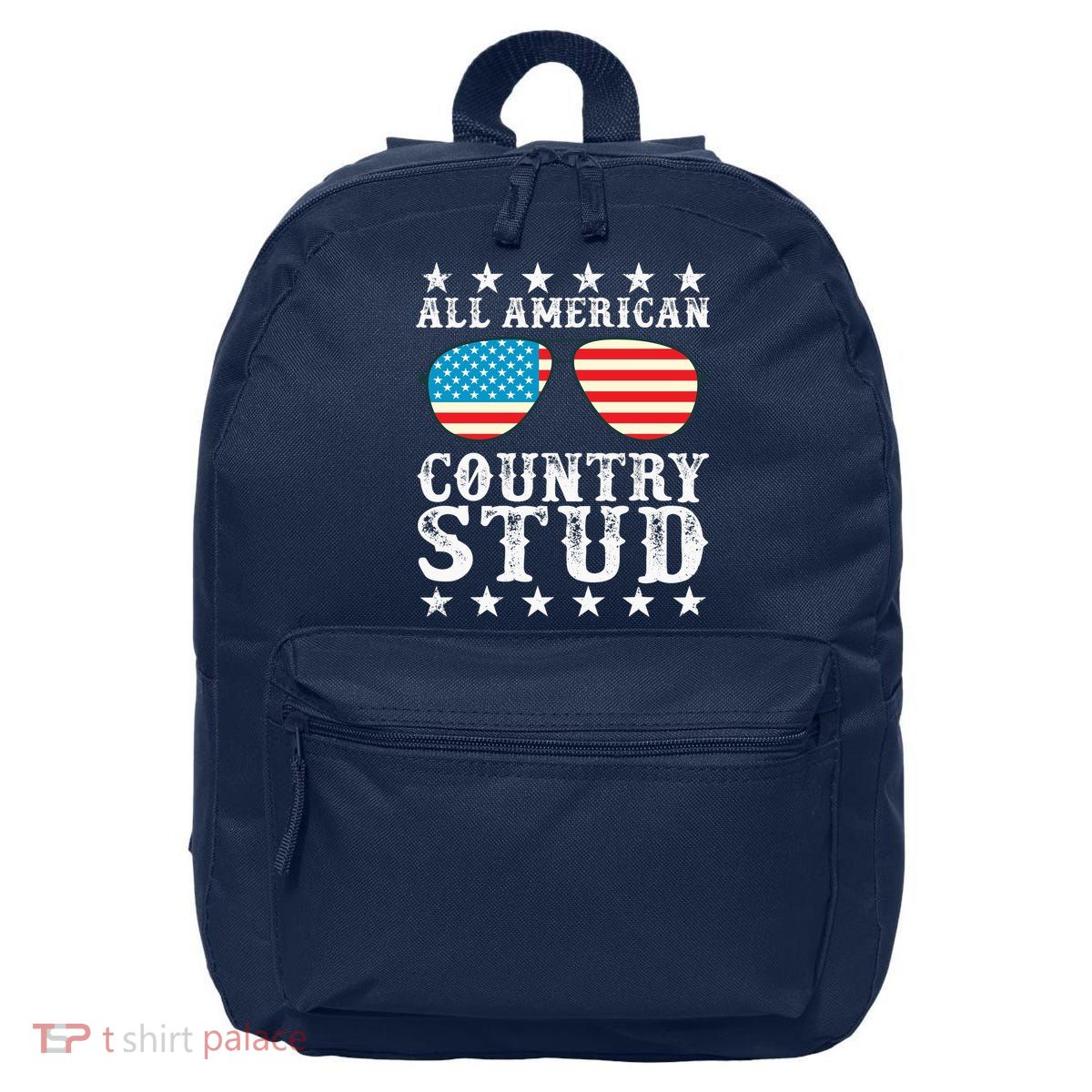 All American Stud Boy Country 4th of July USA Flag Gift 16 in Basic Backpack