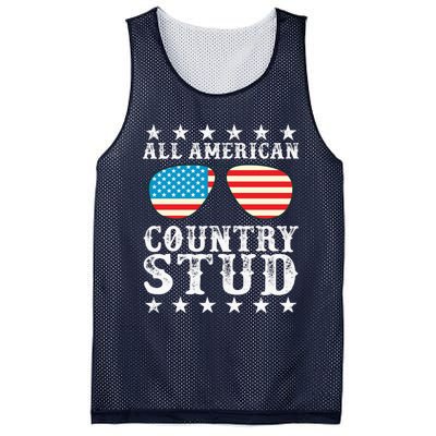 All American Stud Boy Country 4th of July USA Flag Gift Mesh Reversible Basketball Jersey Tank