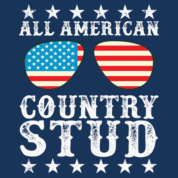 All American Stud Boy Country 4th of July USA Flag Gift Kids T-Shirt