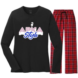 Angaar Apka Style Round Women's Long Sleeve Flannel Pajama Set 