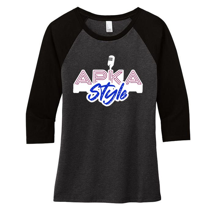 Angaar Apka Style Round Women's Tri-Blend 3/4-Sleeve Raglan Shirt