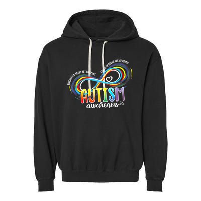 Autism Awareness Strength And Heart Set Us Apart Garment-Dyed Fleece Hoodie