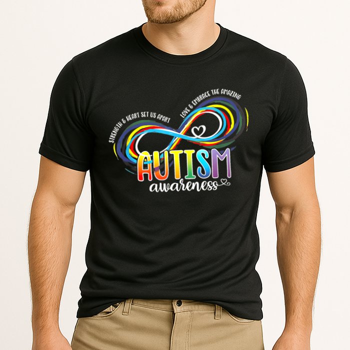 Autism Awareness Strength And Heart Set Us Apart Cooling Performance Crew T-Shirt