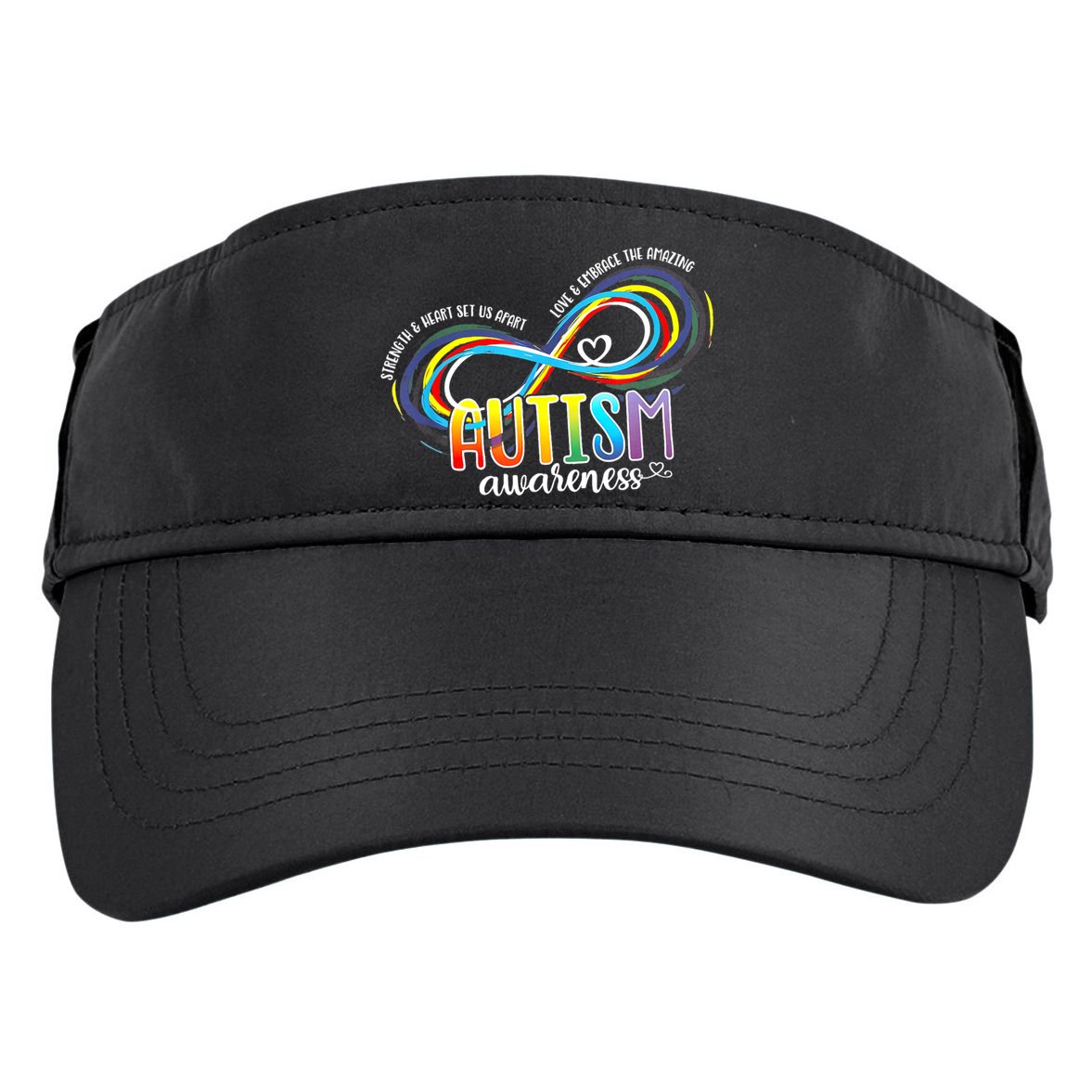 Autism Awareness Strength And Heart Set Us Apart Adult Drive Performance Visor