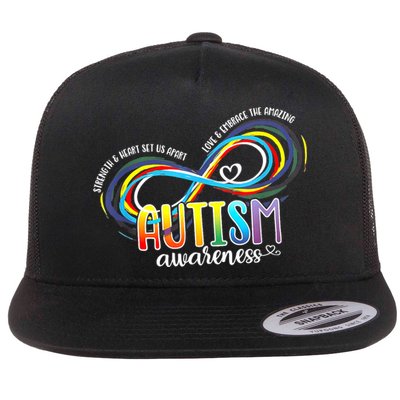 Autism Awareness Strength And Heart Set Us Apart Flatbill Hat