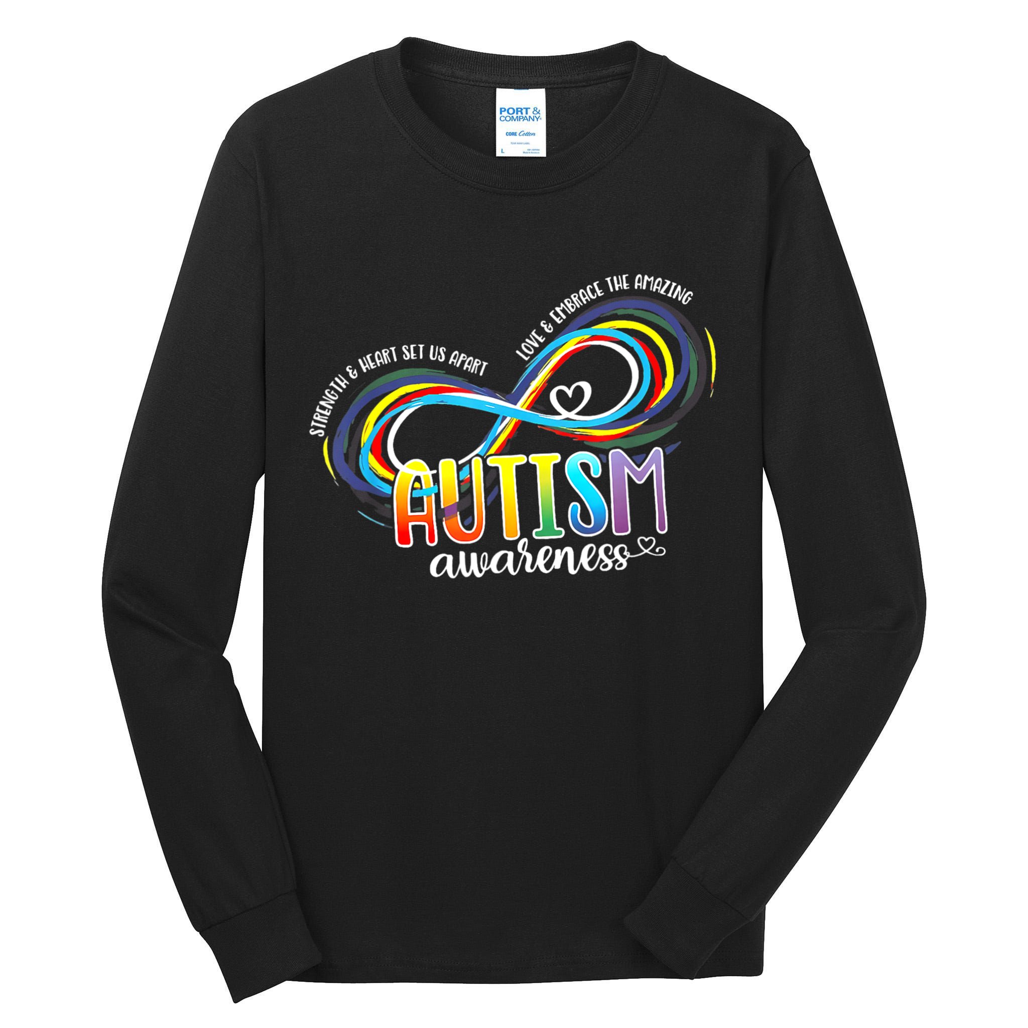Autism Awareness Strength And Heart Set Us Apart Tall Long Sleeve T-Shirt