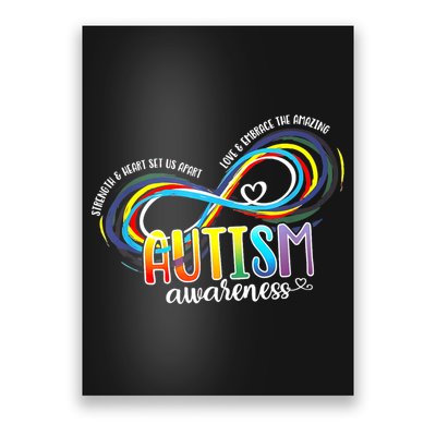 Autism Awareness Strength And Heart Set Us Apart Poster