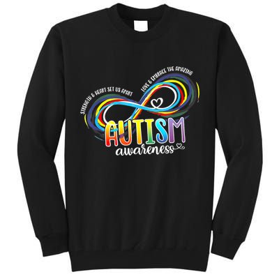 Autism Awareness Strength And Heart Set Us Apart Tall Sweatshirt