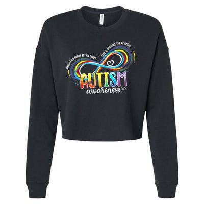 Autism Awareness Strength And Heart Set Us Apart Cropped Pullover Crew