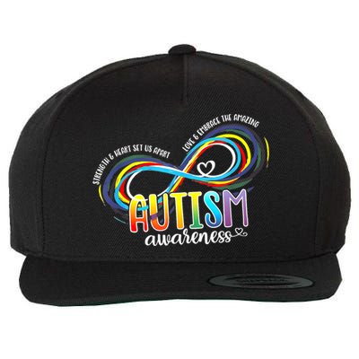 Autism Awareness Strength And Heart Set Us Apart Wool Snapback Cap