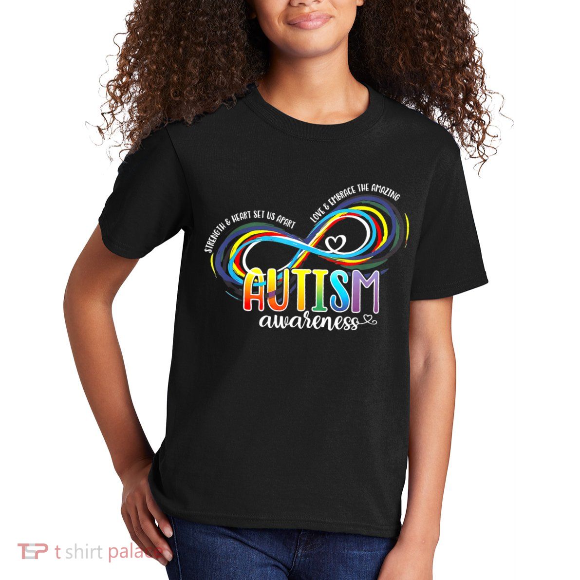 Autism Awareness Strength And Heart Set Us Apart Kids T-Shirt