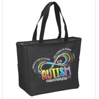 Autism Awareness Strength And Heart Set Us Apart Zip Tote Bag