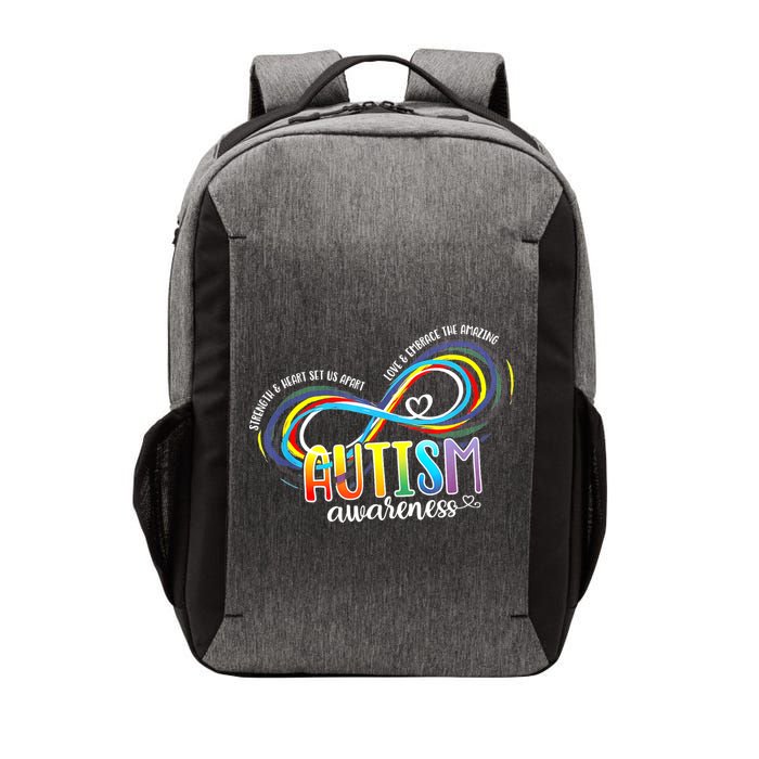Autism Awareness Strength And Heart Set Us Apart Vector Backpack