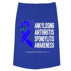 Ankylosing Arthritis Spondylitis Awareness Blue Ribbon Gift Doggie Tank