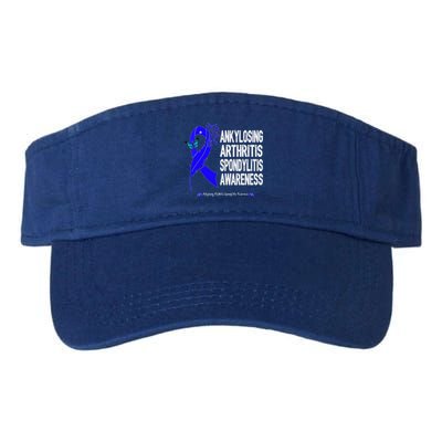 Ankylosing Arthritis Spondylitis Awareness Blue Ribbon Gift Valucap Bio-Washed Visor