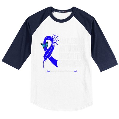 Ankylosing Arthritis Spondylitis Awareness Blue Ribbon Gift Baseball Sleeve Shirt