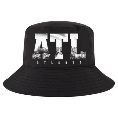 ATL Atlanta Skyline Pride Black & White Vintage Georgia Cool Comfort Performance Bucket Hat