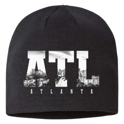 ATL Atlanta Skyline Pride Black & White Vintage Georgia Sustainable Beanie