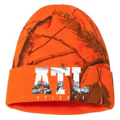 ATL Atlanta Skyline Pride Black & White Vintage Georgia Kati Licensed 12" Camo Beanie