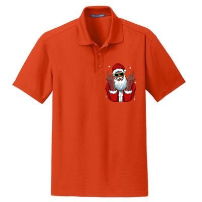 African American Santa Christmas Pajama Cool Black Xmas Funny Gift Dry Zone Grid Polo