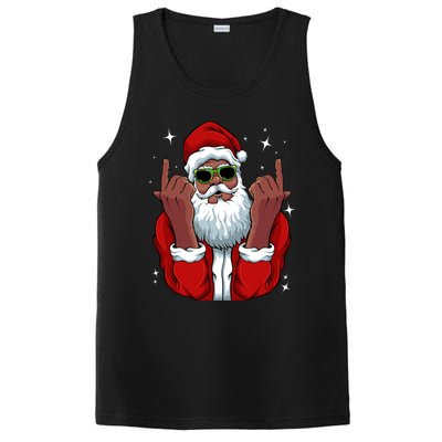 African American Santa Christmas Pajama Cool Black Xmas Funny Gift PosiCharge Competitor Tank