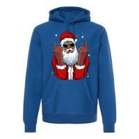 African American Santa Christmas Pajama Cool Black Xmas Funny Gift Premium Hoodie