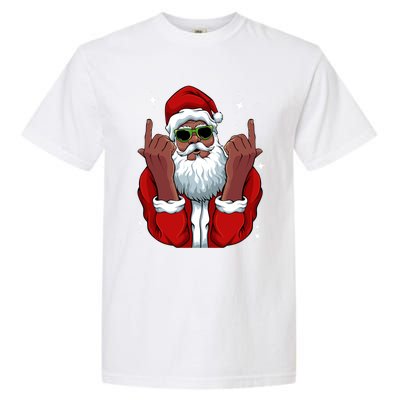 African American Santa Christmas Pajama Cool Black Xmas Funny Gift Garment-Dyed Heavyweight T-Shirt