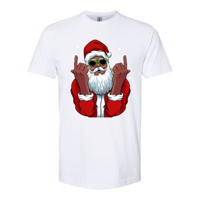 African American Santa Christmas Pajama Cool Black Xmas Funny Gift Softstyle CVC T-Shirt