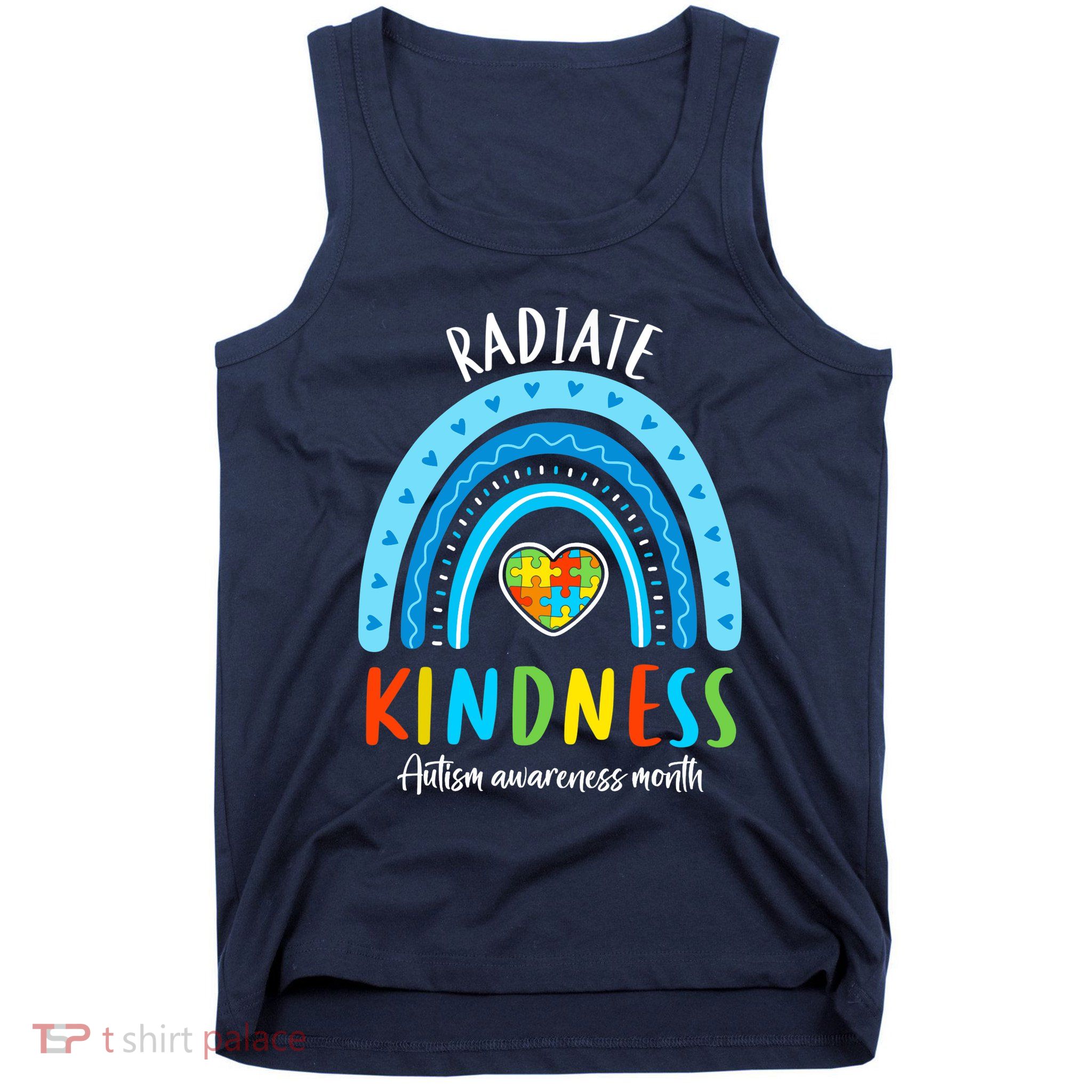 Autism Awareness Special Ed Teacher Radiate Kindness Rainbow Tank Top